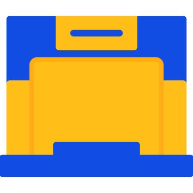 Şömine. Basit tasarım düz resimleme