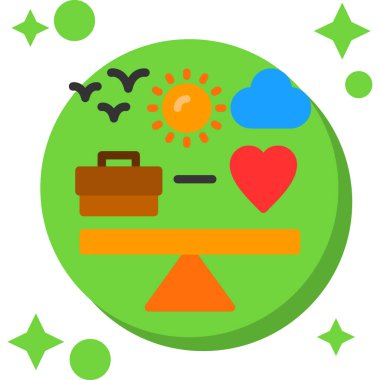 yaz tatili düz simgesi, vektör illüstrasyonu