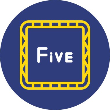 Web tasarımınız için beş simge vektör modu basit mavi taslak biçimi