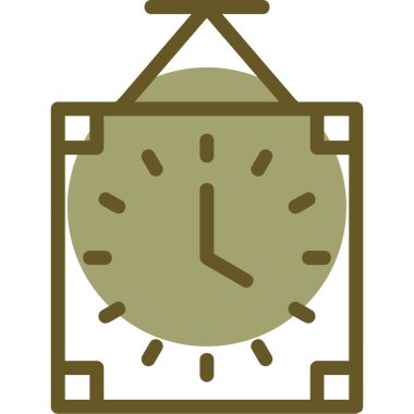 Saat. Web simgesi basit illüstrasyon