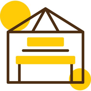 Bina. Web simgesi basit illüstrasyon