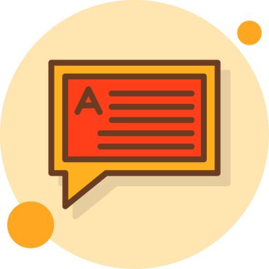 Sohbet iletisi yorum simgesi doldurulmuş özet biçimi