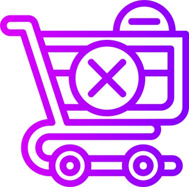 Alışveriş simgesi, vektör illüstrasyonu