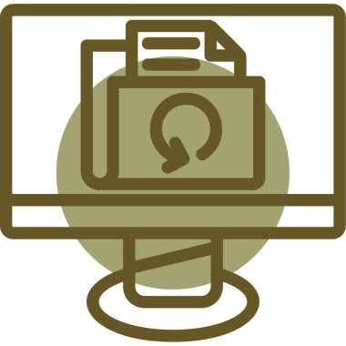 İş ve modern simgenin vektör illüstrasyonu