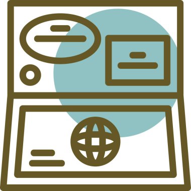 Bilgisayar. Web simgesi basit illüstrasyon