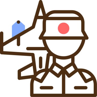 asker simgesi, vektör illüstrasyonu