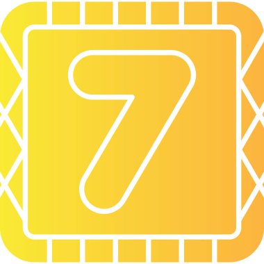 Tek sarı simgenin vektör illüstrasyonu