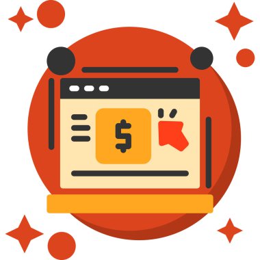 ekommerce alışveriş ekommerce simgesi düz stil