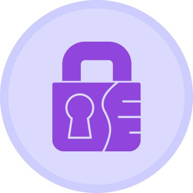 Asma kilit. Web simgesi basit illüstrasyon