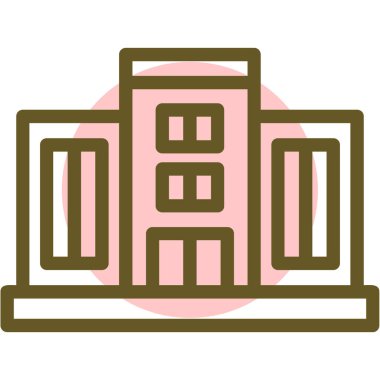 Otel simgesi, basit vektör çizimi