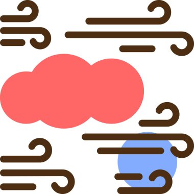 Bulut. Web simgesi basit illüstrasyon