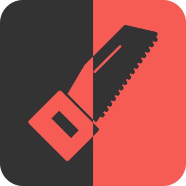 Testere vektör simgesi. mobil uygulama ve mobil uygulama için düz tasarım sembolü.