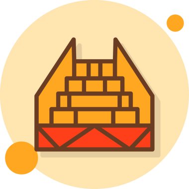 Modern yapı simgesinin vektör illüstrasyonu