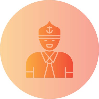 korsan kaptanı simge vektör illüstrasyonu