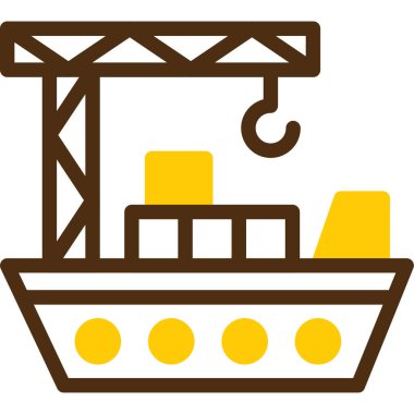kargo gemisi. Basit resimleme