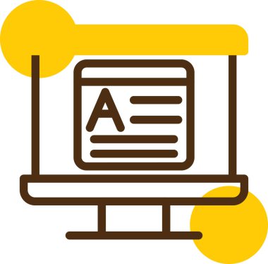 Bir harf simgesinin vektör illüstrasyonu