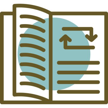 Kitap. Web simgesi basit illüstrasyon