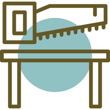 Tahta bir sandalyenin vektör çizimi