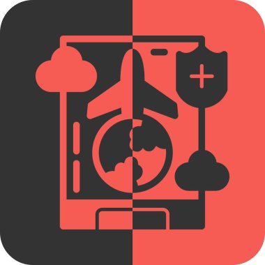 Düz stil uçak simgesini.