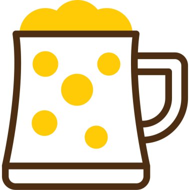 bira bardağı ikonu doldurulmuş - taslak biçiminde