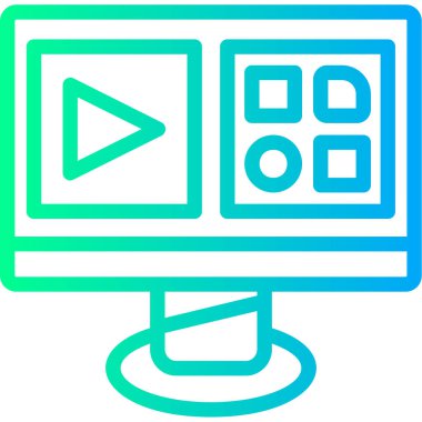 izleyici ikon vektör illüstrasyonu