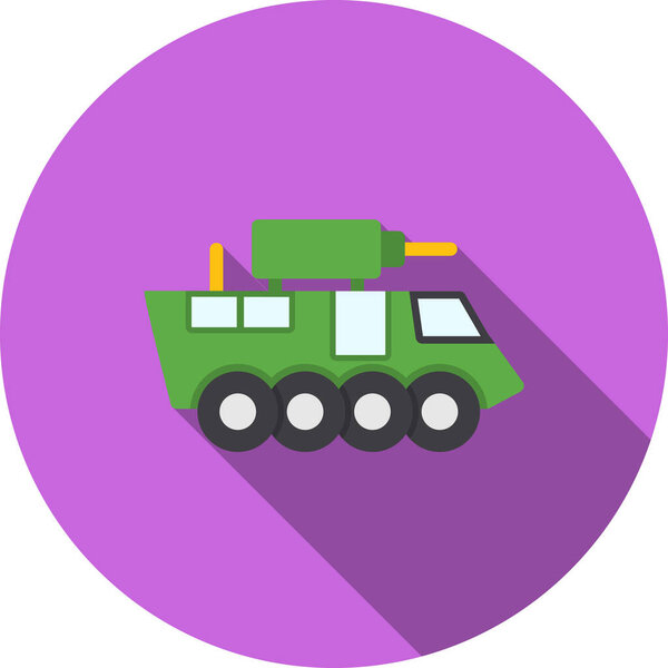 military tank icon, vector illustration