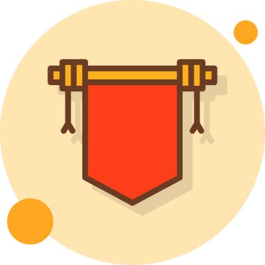 Bayrak modern simge, vektör illüstrasyonu