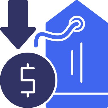 Dolar. Web simgesi basit illüstrasyon