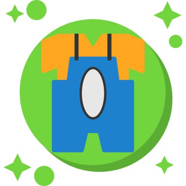 Bir gazın yeşil ve mavi ikonunun vektör çizimi