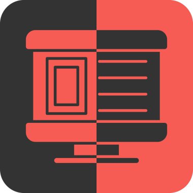 Web ve tasarım simgesi renkli vektör illüstrasyonu