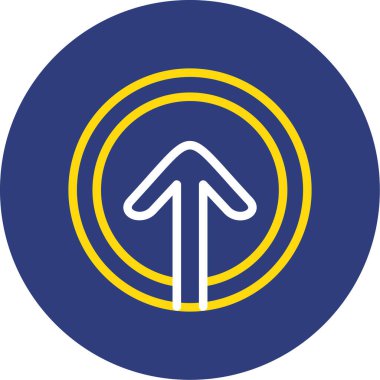 Yol işareti simgesinin vektör illüstrasyonu