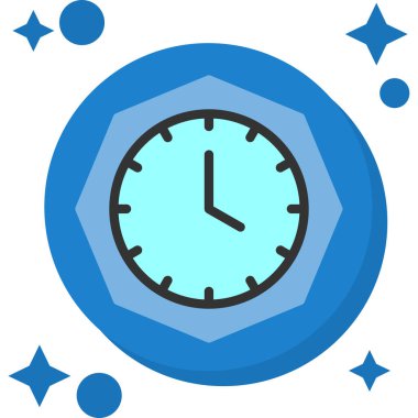 Saat simgesi, vektör illüstrasyonu