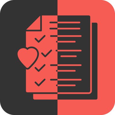 aşk harfi simgesi, basit vektör illüstrasyon tasarımı