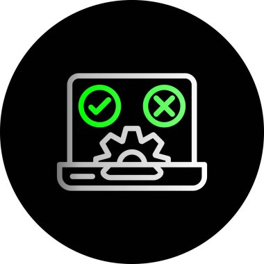 Dizüstü bilgisayar simgesi vektör çizimi