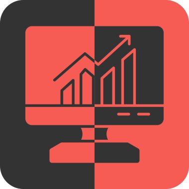 analitik grafik simgesi, vektör illüstrasyonu