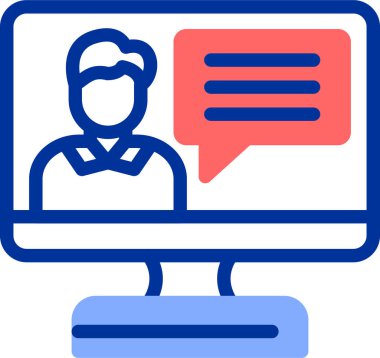 Çağrı merkezi. Web simgesi basit illüstrasyon