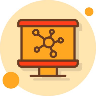 Modern bir bilgisayar simgesinin vektör çizimi