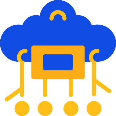 Bulut. Web simgesi basit illüstrasyon