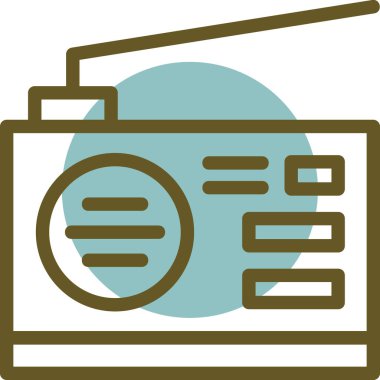 Radyo simgesi, vektör illüstrasyonu