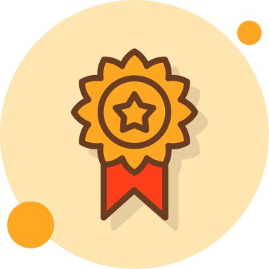 başarı madalyası ikonu, vektör, illüstrasyon tasarımı