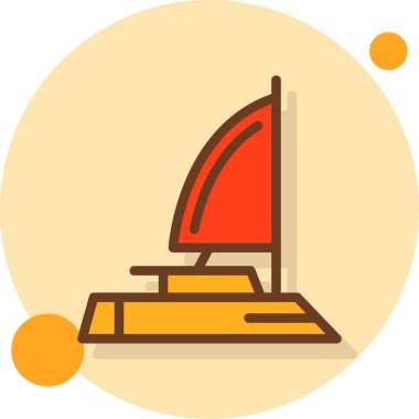 tekne ikonu vektör illüstrasyonu