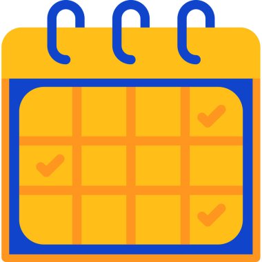 Takvim simgesi, vektör illüstrasyonu basit tasarım kavramı