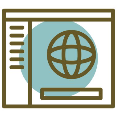 Dünya simgesinin vektör illüstrasyonu