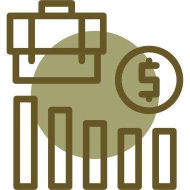 Dolar. Web simgesi basit illüstrasyon