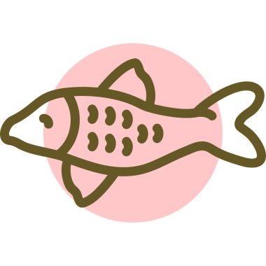 Pembe arkaplandaki çizgi film simgesinin vektör çizimi