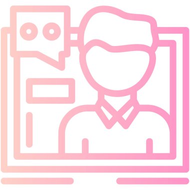 Bir insan simgesinin vektör illüstrasyonu