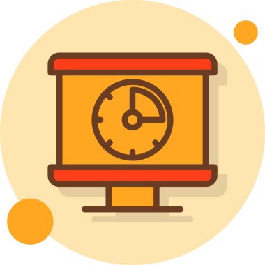 Bir saat simgesinin vektör illüstrasyonu