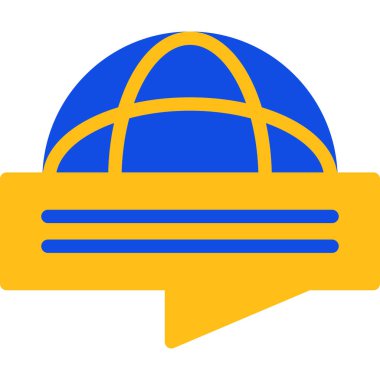 Konuşma balonu simgesi, vektör illüstrasyonu beyaz arkaplanda izole edildi