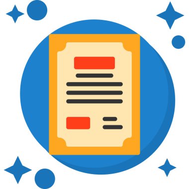 belge simgesi vektör illüstrasyonu