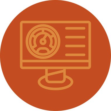 Bilgisayar. Web simgesi basit illüstrasyon